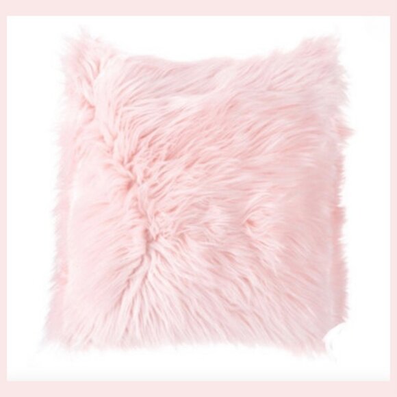 Pink Faux Fur Pillow - Picture 4 of 5